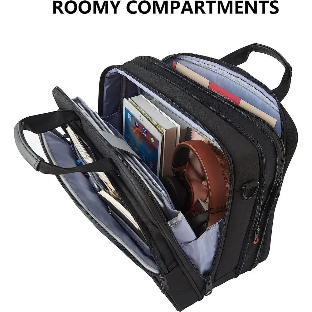 Men's Black Water-Repellent Messenger bag 18inch
